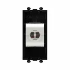 Avanti Компьютерная розетка RJ-45 без шторки модульная кат.6 экранированная Черный квадрат 1 модуль