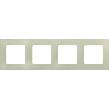 ETIKA Рамка 4 поста слоновая кость