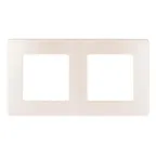 Рамка для розеток и выключателей Серия 12 12-5102-15 на 2 поста, Сатин, перламутр