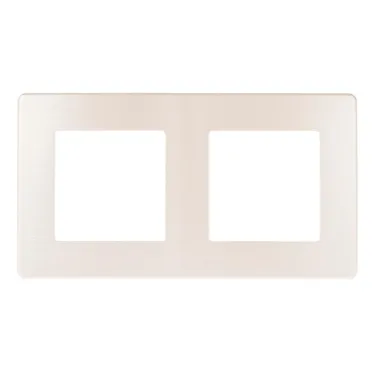 Рамка для розеток и выключателей Серия 12 12-5102-15 на 2 поста, Сатин, перламутр