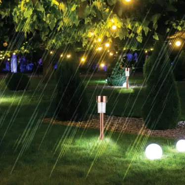 Садовый светильник на солнечной батарее, нержавею щая сталь, ''медный'', 32 см SL-SS30-CPR