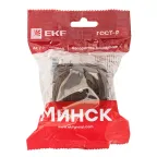 Розетка 1-местная ОП Минск 16А с заземлением темное дерево