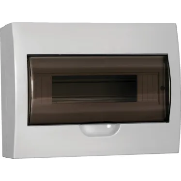 Щит распределительный навесной ЩРн-П-12 IP41 пластиковый белый прозрачная дверь