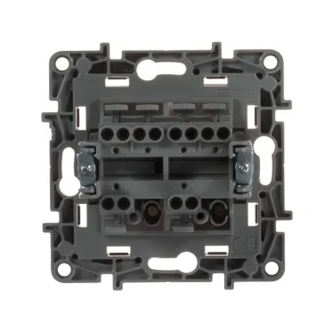 ETIKA Переключатель двухклавишный белый автоматические зажимы 10AX