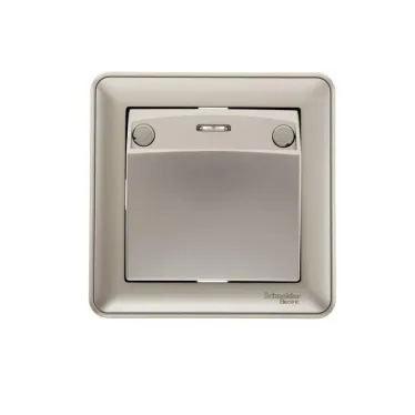 W59 Выключатель карточный одноклавишный скрытый с индикацией шампань