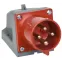 Вилка кабельная 32А 3Р+E IР44 на поверхность 380В 524