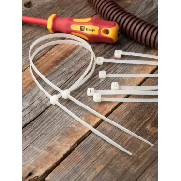 Хомут P6.6 стандартный белый 4.8x380 (100шт) FlexLock PROxima