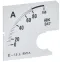 Шкала сменная для амперметра Э47 80/5А класс точности 1,5 72х72мм
