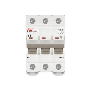 Выключатель автоматический AV-6 3P 2A (C) 6kA AVERES