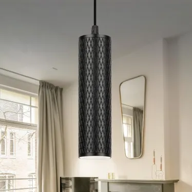 Светильник подвесной (подвес) PL20 BK MR16 GU10 потолочный цилиндр черный