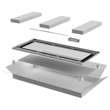 Дверь стеклянная 800мм шкафа 28U сер.