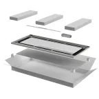 Дверь стеклянная 600мм шкафа 38U LINEA N сер.