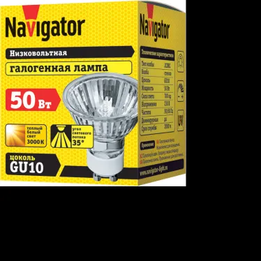 Лампа галогенная 50Вт 230В GU10 JCDRC | 94208 | Navigator