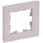 BRITE Рамка 1 пост РУ-1-2-Бр стекло розовый матовый IEK