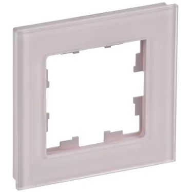 BRITE Рамка 1 пост РУ-1-2-Бр стекло розовый матовый IEK