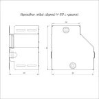 Переходник левый с крышкой Стандарт 150х100х100