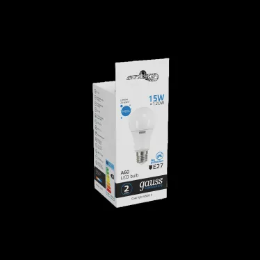 Лампа светодиодная LED 15 Вт 1480 лм 6500К А60 груша холодный E27 AC 220В Elementary Gauss