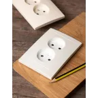 Валенсия лицевая панель розетка 2-местной б/з 10А жемчуг с защ. штор.