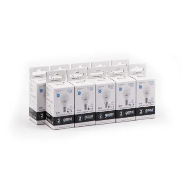 Лампа светодиодная LED 10 Вт 730 лм 4100К шар P45 нейтральный E14 AC 220В Elementary Gauss