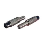 Разъем штекер TV никель c пружиной,