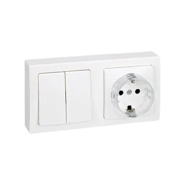 Рамка на 2 поста горизонтальная 75х146 мм, S73L, белый