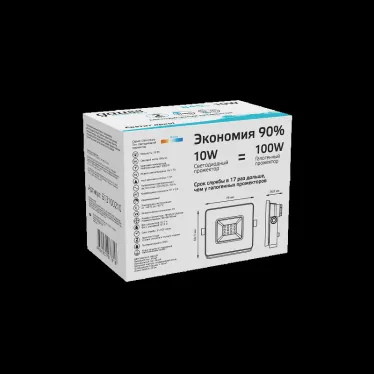 Прожектор светодиодный ДО 10 Вт 895 лм 4000К AC 220В IP65 76х93х28мм Elementary G2 Gauss