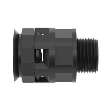 Муфта труба-коробка DN 17мм М20х1.5 полиамид черная