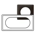 Рамка, 4/5 модулей, черная перкаль