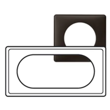 Рамка, 4/5 модулей, черная перкаль