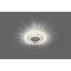 Светильник ИВО-50w G5.3 со светодиодной подсветкой 4000К хром с прозрачным стеклом