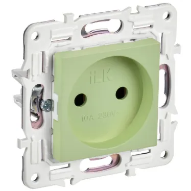 SKANDY Розетка без заземления без защитных шторок 10А SK-R02G мятный IEK