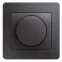 Диммер поворотно нажимной, LED, RC, 630 Вт, графит