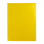 Табличка полужесткая 27x15мм. Установка в держатель. ПВХ-0,5. Желтая (24 шт. на пластине, упак. по 10 листов)