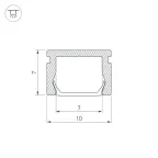 Профиль PIK-1007-2000 ANOD (ARL, Алюминий)