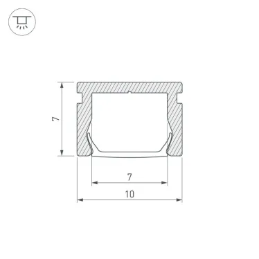 Профиль PIK-1007-2000 ANOD (ARL, Алюминий)