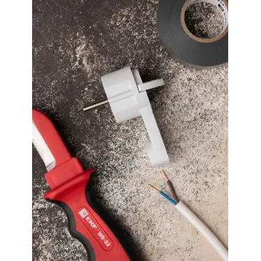 Вилка угловая плоская с/з белая СТЕЛС 16А 250В PRO