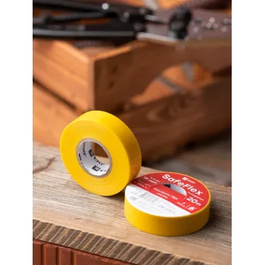 Изолента ПВХ желтая 19мм 20м серии SafeFlex