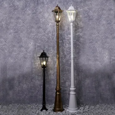 Светильник НТУ-100w столб-2.1м Е27 IP44 черное золото