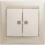 VALENA Рамка 1 пост белая/серебро