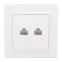 Розетка RJ-45 2-местная СП Минск белая