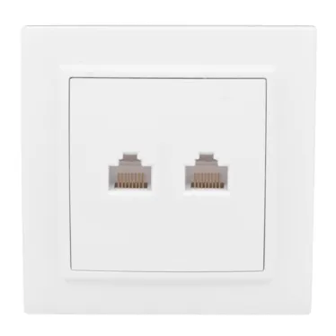 Розетка RJ-45 2-местная СП Минск белая