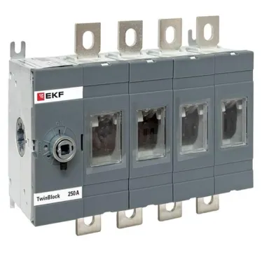 Рубильник 250A 4P без рукоятки управления TwinBlock