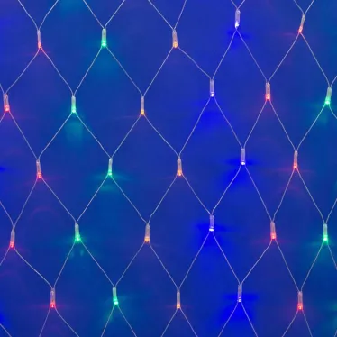 Сетка светодиодная с контроллером 240 светодиодов 2.5х2 м разноцветная IP20 провод прозрачный ULD-N2520-240/DTA MULTI IP20