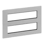 Valena LIFE Рамка для модульных устройств Mosaic 2x4x2 модуля Алюминий