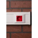 Розетка 45х45 PRO, с заземлением, красная , 45 град