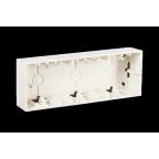 15 Коробка для наружного монтажа на 3 поста слоновая кость