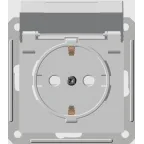 W59 Розетка скрытая с заземлением с крышкой IP44 белая