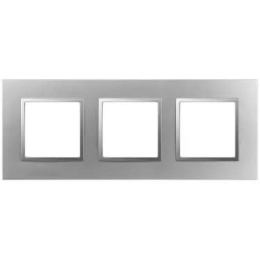 Рамка для розеток и выключателей Elegance 14-5013-03 Classic, на 3 поста, алюминий