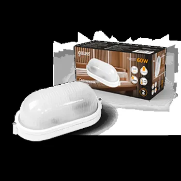 Светильник ЖКХ под лампу 1хE27 AC 220В IP54 овал 160х80х212мм max 60Вт НБП Gauss