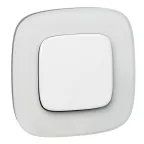 Valena ALLURE Рамка 1 пост Белое стекло универсальная